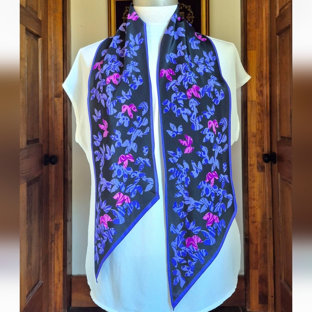 Vintage Vera Neumann Purple Scarf